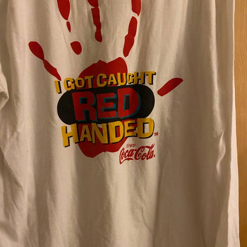 90s “I got caught red handed” Coke Long Sleeve T